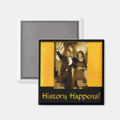 Geschiedenis gebeurt magneet (Voorkant / Achterkant)