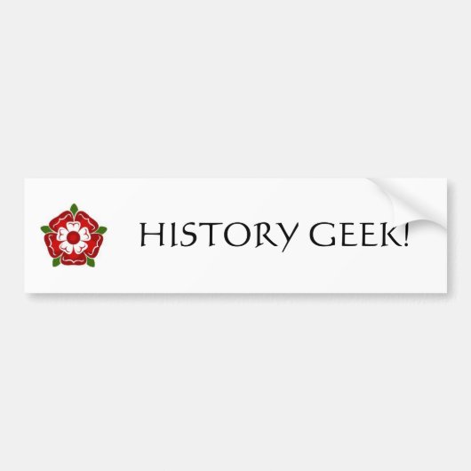 Geschiedenis geek Bumpersticker (Voorkant)