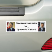 geschiedenis herhaalt zich bumpersticker (Op auto)