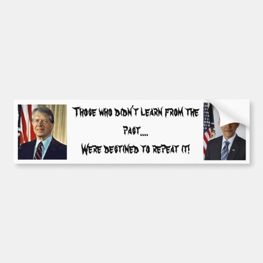 geschiedenis herhaalt zich bumpersticker (Voorkant)