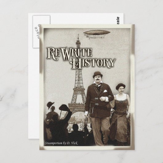 Geschiedenis herschrijven Briefkaart (Voorkant / Achterkant)