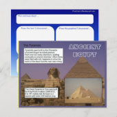 Geschiedenis, het oude Egypte, Pyramiden Briefkaart (Voorkant / Achterkant)