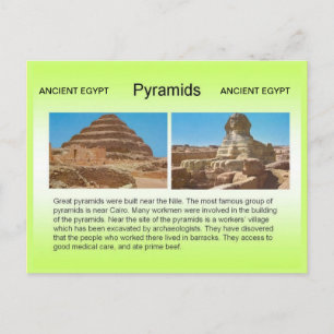 Geschiedenis, het oude Egypte, Pyramiden Briefkaart