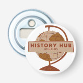 Geschiedenis Hub Hunters Button Flesopener (Voorkant)