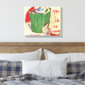 Geschiedenis initiaal "Q" met drapers Canvas Afdruk (Insitu (Slaapkamer))