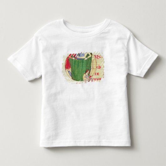Geschiedenis initiaal "Q" met drapers Kinder Shirts (Voorkant)