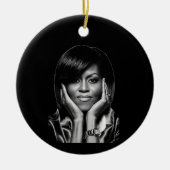 GESCHIEDENIS IS GEMAAKT TOT MICHELLE OBAMA KERAMISCH ORNAMENT (Voorkant)