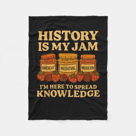 Geschiedenis is mijn jam grappige leraar terug naa fleece deken (Voorkant)