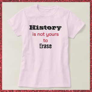 Geschiedenis is niet van jou Zwart & Rood Font T-s T-shirt