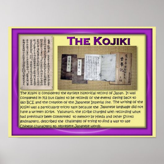Geschiedenis, Japan, Kojiki Poster (Voorkant)