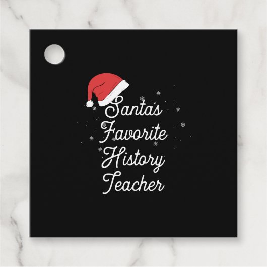 Geschiedenis Kerstman leraar Bedankjes Labels (Voorkant)