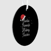 Geschiedenis Kerstman leraar Ornament (voorkant)