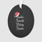 Geschiedenis Kerstman leraar Ornament (voorkant)