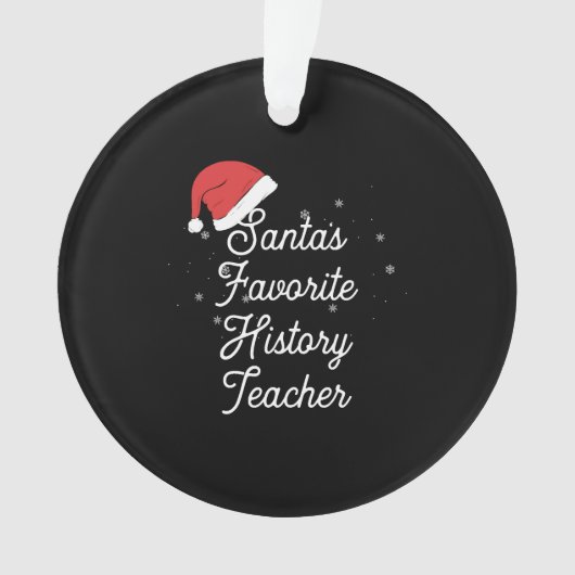 Geschiedenis Kerstman leraar Ornament (voorkant)