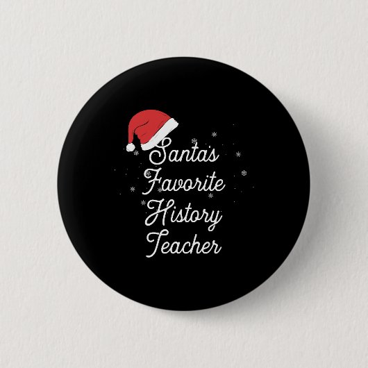 Geschiedenis Kerstman leraar Ronde Button 5,7 Cm (Voorkant)