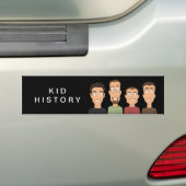 Geschiedenis kind bumpersticker (Op auto)