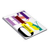 "GESCHIEDENIS" kleurrijk gepersonaliseerd Notitieboek (Rechterzijde)