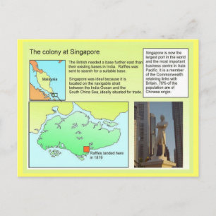 Geschiedenis, kolonie in Singapore Briefkaart