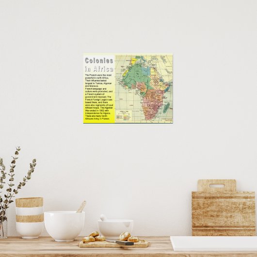 Geschiedenis, kolonisatie, kolonies in Afrika Poster (Keuken)