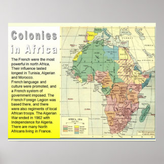 Geschiedenis, kolonisatie, kolonies in Afrika Poster
