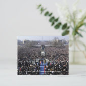 GESCHIEDENIS: Krowd bij Obama's Inauguratie Briefkaart (Staand voorkant)