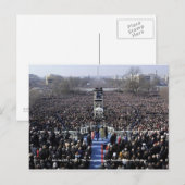 GESCHIEDENIS: Krowd bij Obama's Inauguratie Briefkaart (Voorkant / Achterkant)