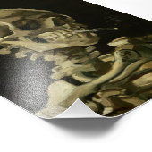 Geschiedenis Kunst "Schedel met brandende sigaret" Foto Afdruk (Hoek)