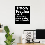 Geschiedenis Leraar Definitie Terug School Eerste Poster (Thuiskantoor)