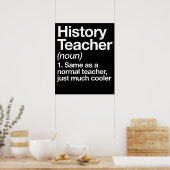Geschiedenis Leraar Definitie Terug School Eerste Poster (Keuken)