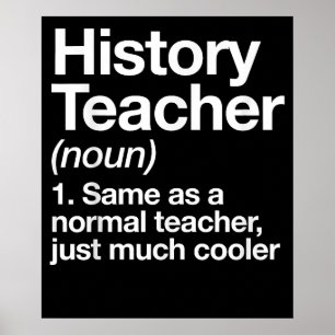 Geschiedenis Leraar Definitie Terug School Eerste Poster