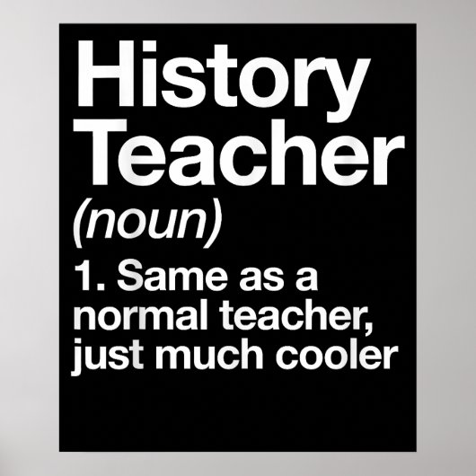 Geschiedenis Leraar Definitie Terug School Eerste Poster (Voorkant)