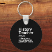 Geschiedenis Leraar Definitie Terug School Eerste Sleutelhanger (Voorkant)