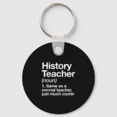 Geschiedenis Leraar Definitie Terug School Eerste Sleutelhanger (Achterkant)