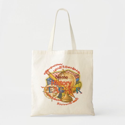 Geschiedenis Leraar Motto Canvas tas (Voorkant)