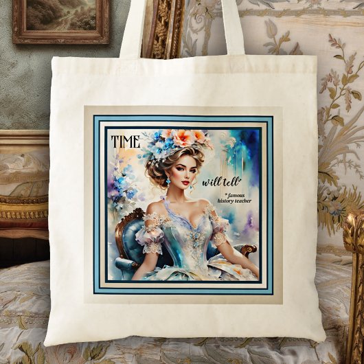 Geschiedenis Leraar Quote  Lady Portret Tote Bag