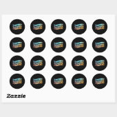 Geschiedenis Leraar Sociale Studies Ronde Sticker (Vel)