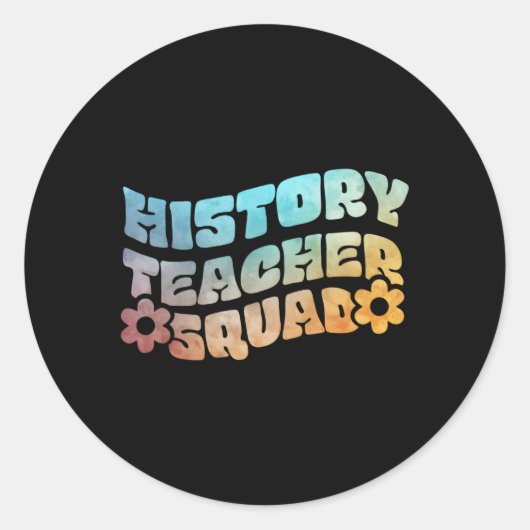 Geschiedenis Leraar Sociale Studies Ronde Sticker (Voorkant)