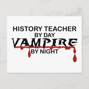 Geschiedenis leraar Vampire bij nacht Briefkaart