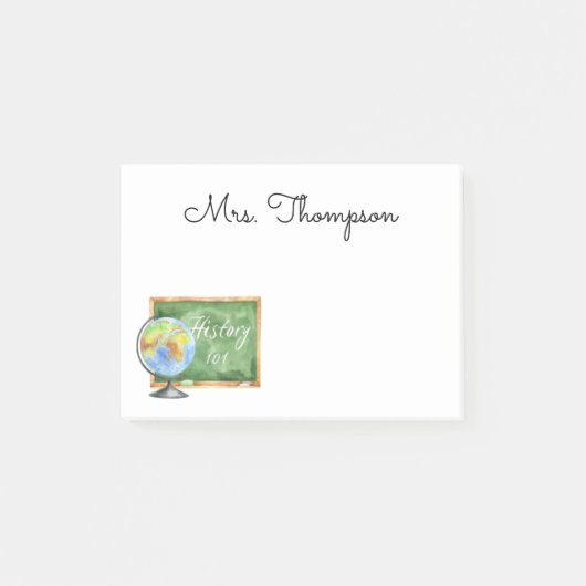 Geschiedenis Leraar Waardering Cadeaunoten Post-it® Notes (Voorkant)
