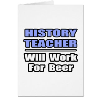 Geschiedenis leraar...zal werken voor bier