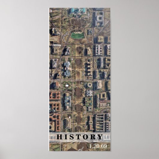 GESCHIEDENIS: Luchtvaartschip uitzicht Obama Inaug Poster (Voorkant)