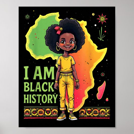 Geschiedenis Maand Afro-Amerikaanse Vlinder Kind M Poster (Voorkant)