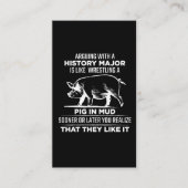 Geschiedenis majoor Arguing School Leraar Visitekaartje (Voorkant)