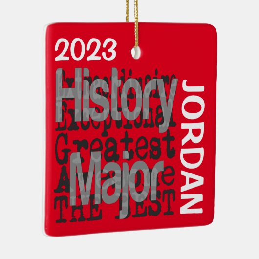 Geschiedenis Major Buitengewoon CUSTOM Keramisch Ornament (Rechts)