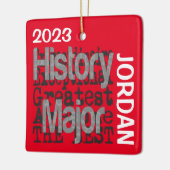 Geschiedenis Major Buitengewoon CUSTOM Keramisch Ornament (Links)