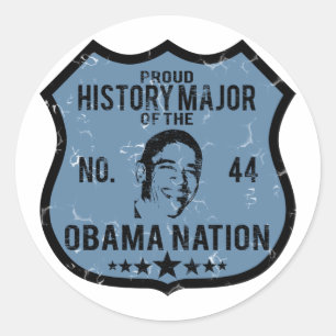 Geschiedenis Major Obama Nation Ronde Sticker