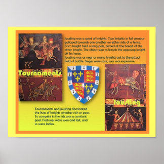 Geschiedenis, middeleeuwen, middeleeuwse toernooi poster