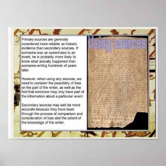 Geschiedenis, middeleeuws, Gebruikend bronnen Poster (Voorkant)