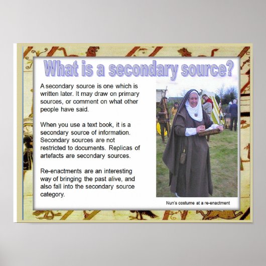 Geschiedenis, middeleeuws, Wat is een secundaire b Poster (Voorkant)