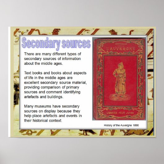 Geschiedenis, middeleeuwse, secundaire bronnen poster (Voorkant)